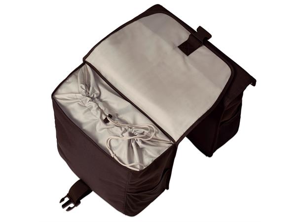 Basil Dobbel Sykkelveske Go 2 x 16 liter, Black 